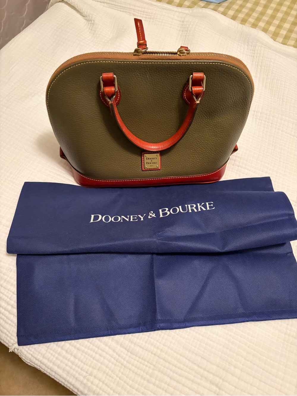 Dooney & Bourke Olive Leather Dome Purse